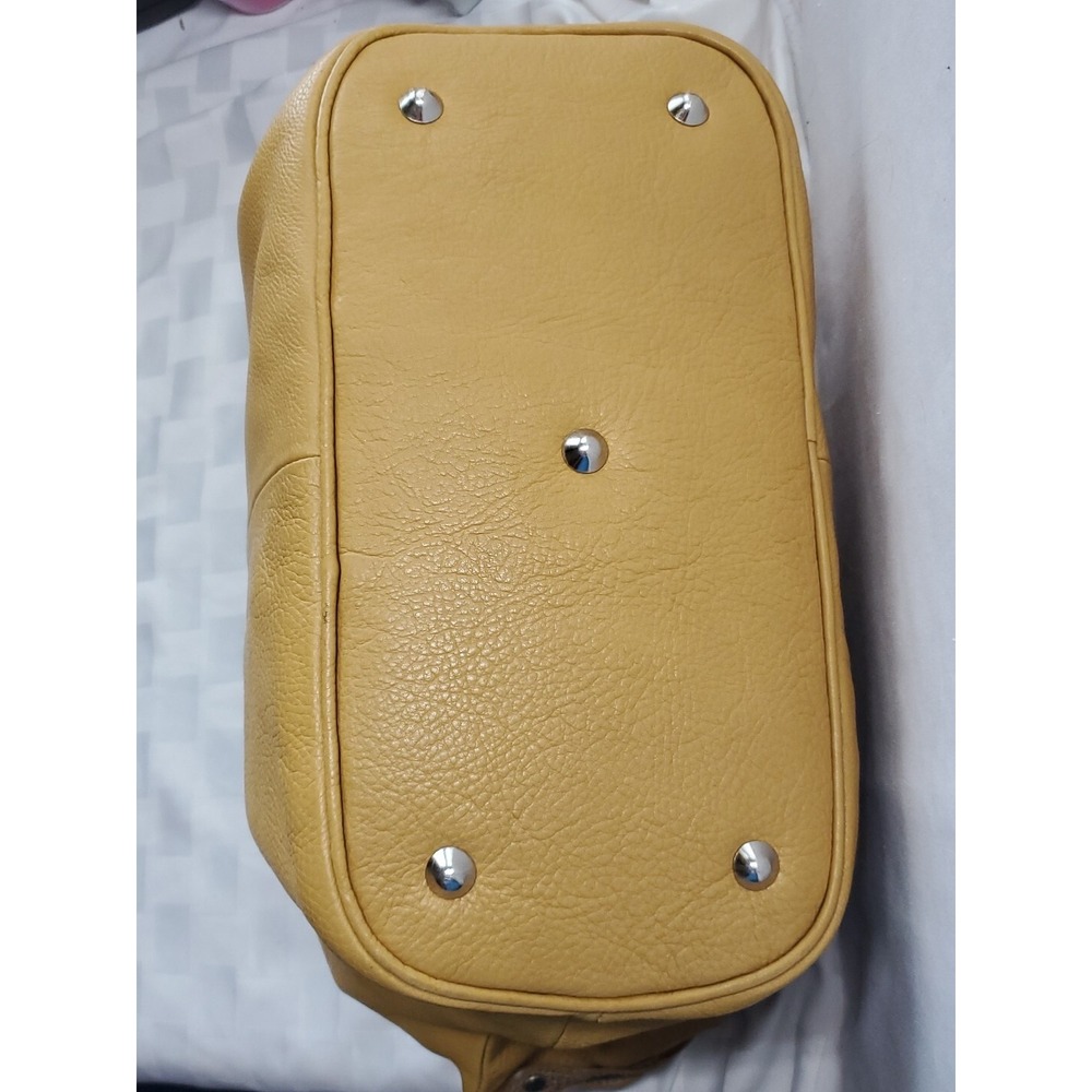 Raquel Rocha Bolsas e Large Shoulder Bag Leather Mustard Tote Made In Brazil‎ - Picture 5 of 12